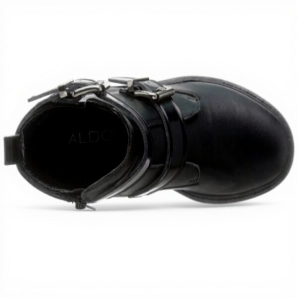 Bottes motardes ALDO Anne Femme Noir Cuir Talon Bloc