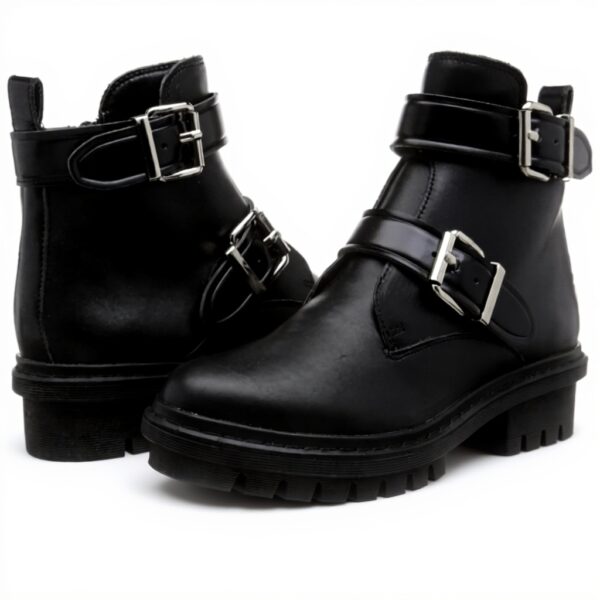 Bottes motardes ALDO Anne Femme Noir Cuir Talon Bloc