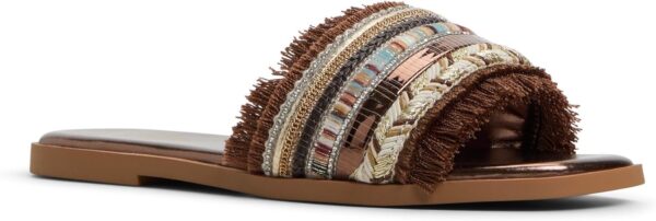 Sandale plate ALDO Coralya Femme Marron Textile Confortable-3