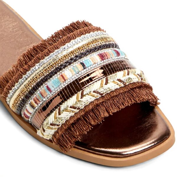 Sandale plate ALDO Coralya Femme Marron Textile Confortable