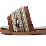 Sandale plate ALDO Coralya Femme Marron Textile Confortable