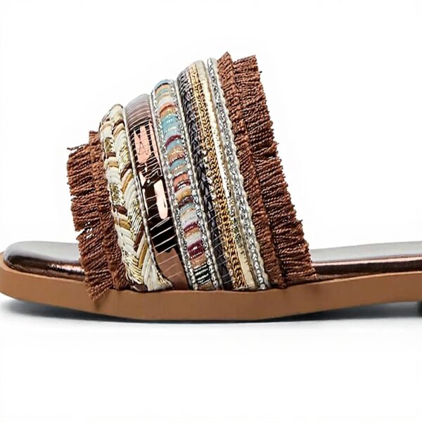 Sandale plate ALDO Coralya Femme Marron Textile Confortable