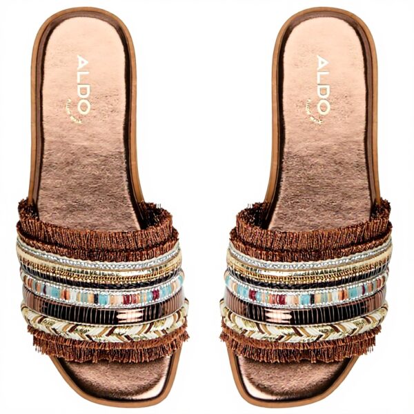 Sandale plate ALDO Coralya Femme Marron Textile Confortable