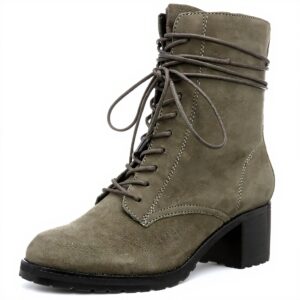 Bottes Rangers ALDO Femme Cuir Gris Talon Bloc