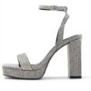 Aldo sandales femme talon bloc bout carré gris foncé