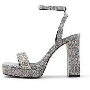 ALDO Sandales Femme Talon Bloc Gris Diedra Chaussures