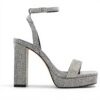 ALDO Sandales Femme Talon Bloc Gris Diedra Chaussures