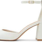 Escarpins Aldo Femme Janvier Blanc Cuir Talon Bloc-0