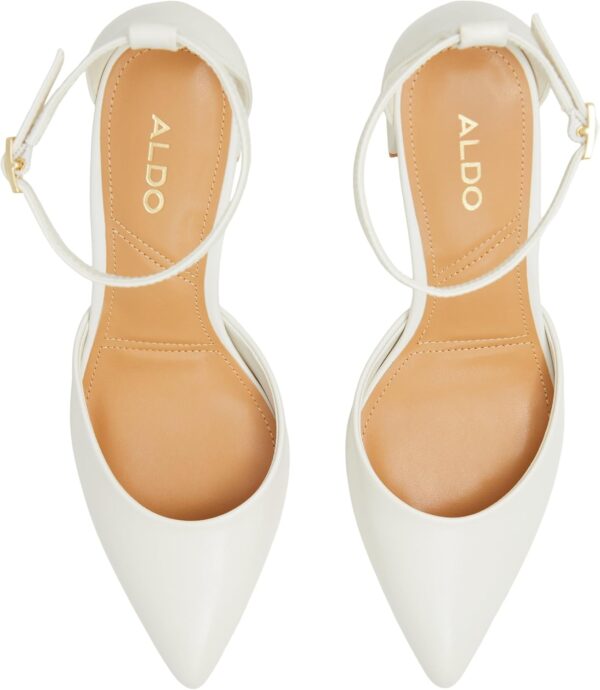 Escarpins Aldo Femme Janvier Blanc Cuir Talon Bloc-3