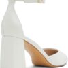 Escarpins Aldo Femme Janvier Blanc Cuir Talon Bloc-2