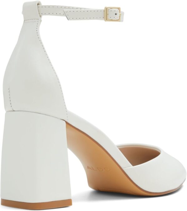 Escarpins Aldo Femme Janvier Blanc Cuir Talon Bloc-2