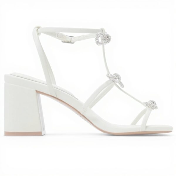 Sandale à talon Aldo Kaeli Blanc femme talon bloc bout carré