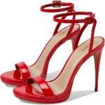 ALDO Sandale Kat Talon Femme Boucle Doré Rouge