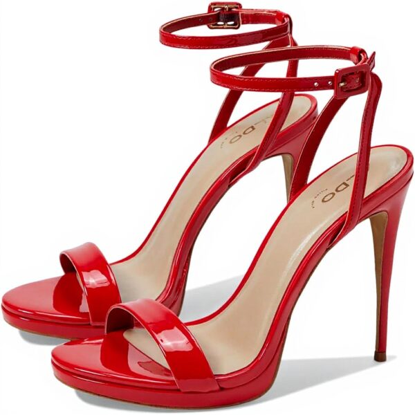 ALDO Sandale Kat Talon Femme Boucle Doré Rouge