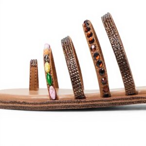 Sandale plate ALDO Femme Lindya textile multicolore doré