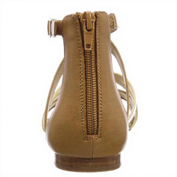 Sandales ALDO Femme Rirarien Spartiates Cuir Plat Marron