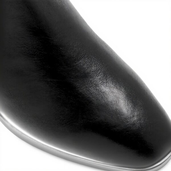 Bottine Chelsea ALDO Femme Cuir Noir Talon Bloc