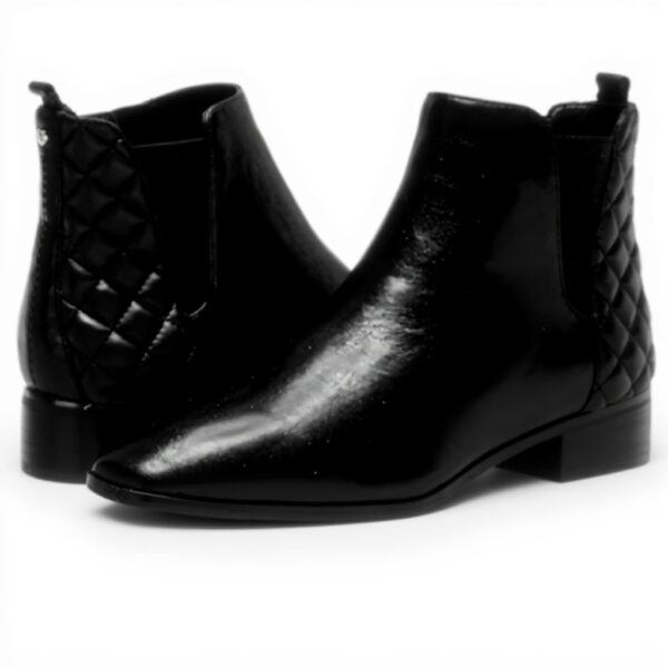 Bottine Chelsea ALDO Femme Cuir Noir Talon Bloc