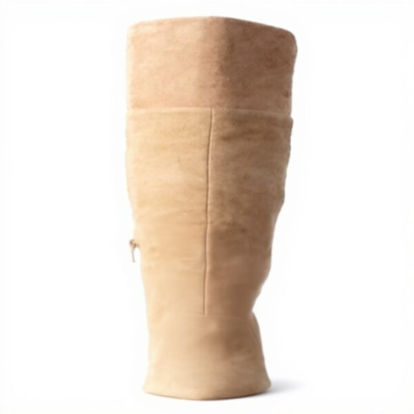 Bottes hautes femme Aldo Leissa cuir talon bloc beige