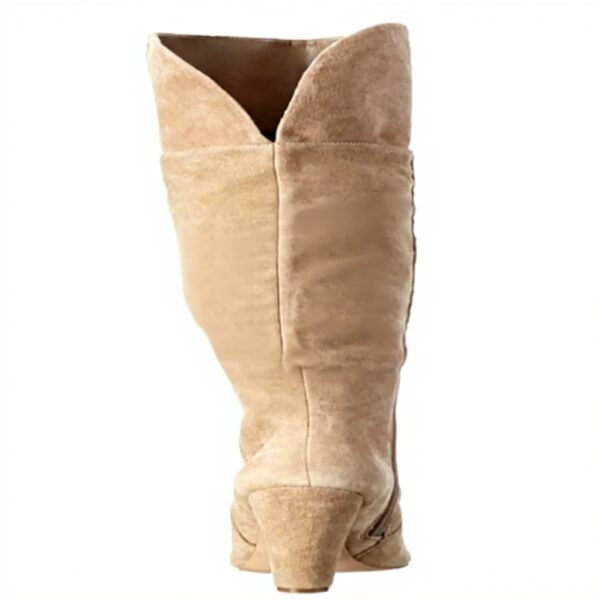 Bottes hautes femme Aldo Leissa cuir talon bloc beige