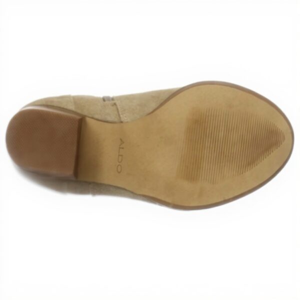 Bottes femme ALDO Lillianne cuir talon bloc beige