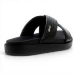 Sandales plates ALDO Homme cuir confortables noir