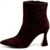 Bottines Haireri ALDO marron foncé fermeture éclair femme