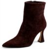Bottines Haireri ALDO marron foncé fermeture éclair femme
