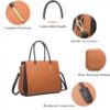 Sac cabas femme FANDARE cuir souple ensemble 4 pièces voyage