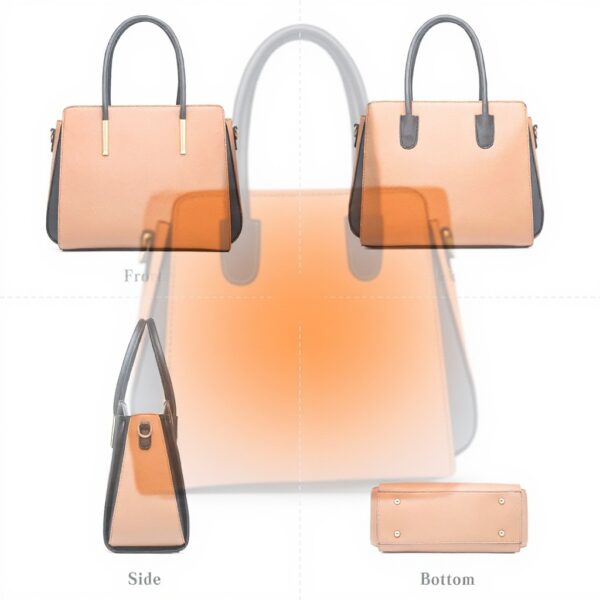 Sac cabas femme FANDARE cuir souple ensemble 4 pièces voyage