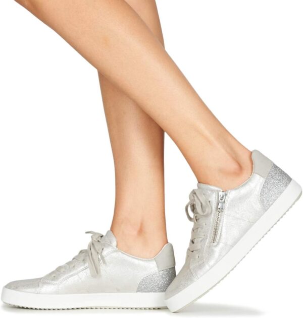 Baskets Geox D Blomiee Femme Synthétique Respirant Blanc-1