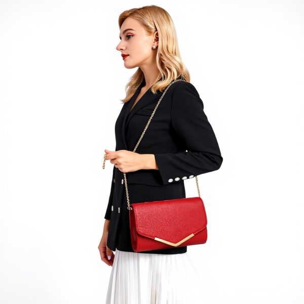 Miss Lulu Pochette soirée femme chaîne dorée PU élégante