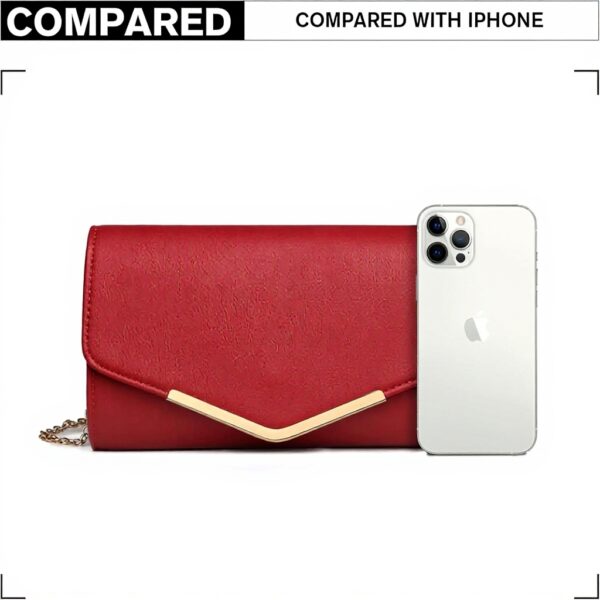 Miss Lulu Pochette soirée femme chaîne dorée PU élégante