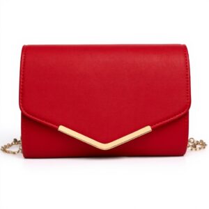 Miss Lulu Pochette soirée femme chaîne dorée PU élégante
